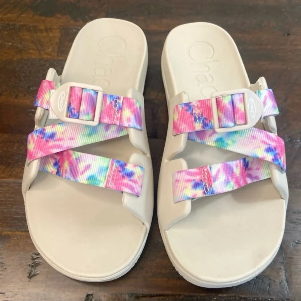 Chaco Chillos Slides Light Tie-Dye Kids Size 4
